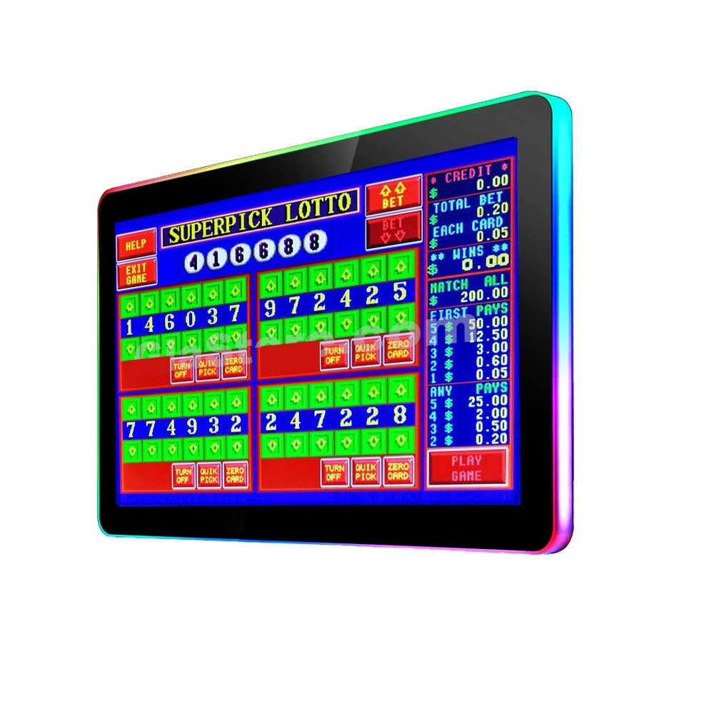 LED light display 21.5 inch(23.8 27 inch) 3M ELO capacitive touch screen game monitor for  games machine